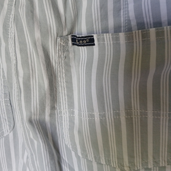 Lee Womens Mini Skort Skirt Waist 17 INGray/White Stripe - Picture 7 of 11